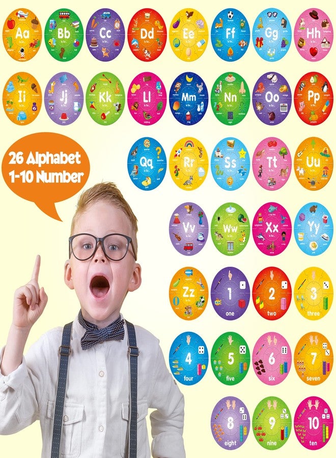 SYNARRY Number and Alphabet Puzzles for Kids Ages 4-6, Alphabet Learning Toys for Kids Ages 3-5, ABC Puzzles Preschool Learning Activities Educational Toys Gifts for 3 4 5 6 7 8 Year Old Boys Girls - Image 2